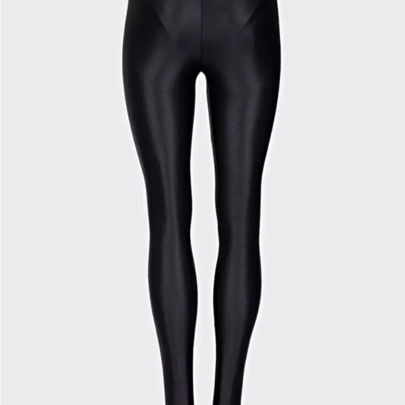 Saint Laurent Black Satin Leggings - Picture 6 of 6